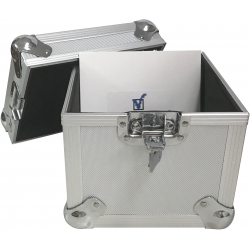 Checkoutstore Silver Aluminum 7" Lp Record Storage Box (holds 100 Records)