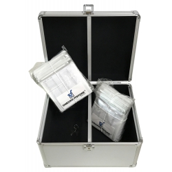 Checkoutstore Silver Aluminum Cd/dvd Hanging Sleeves Storage Box (holds 300 Discs)