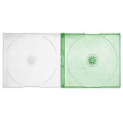 10 Slim Green Color Double Cd Jewel Cases