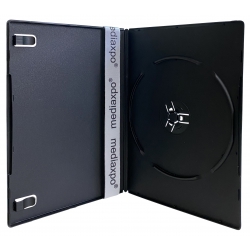 25 Premium Slim Black Single Dvd Cases 7mm (100% New Material)