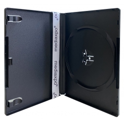 25 Premium Standard Black Single Dvd Cases 14mm (100% New Material)