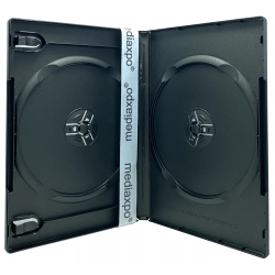 100 Premium Standard Black Double Dvd Cases (100% New Material)