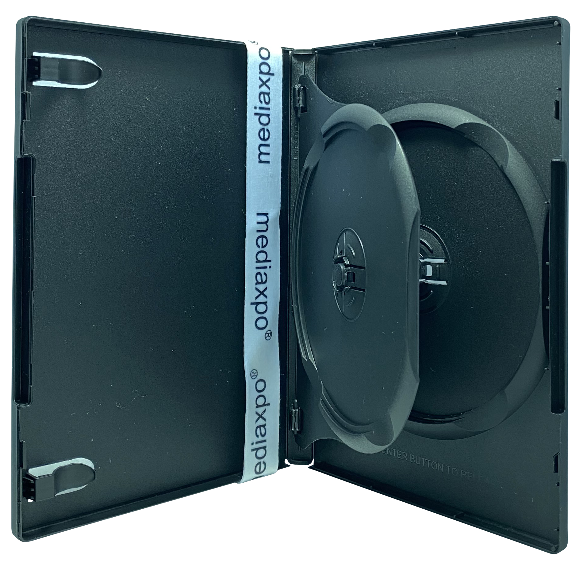 10 STANDARD Black Double DVD Cases with Inner Flap