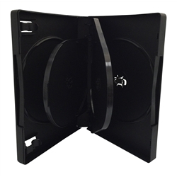 10 Black 6 Disc Dvd Cases /w Patented M-lock Hub