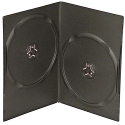 25 Slim Black Double Dvd Cases 7mm
