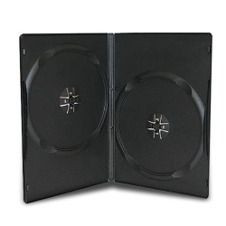 100 Slim Black Double Dvd Cases 9mm