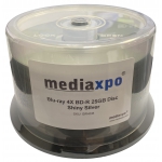 100 Grade A Blu-ray 4X BD-R 25GB Disc Shiny Silver