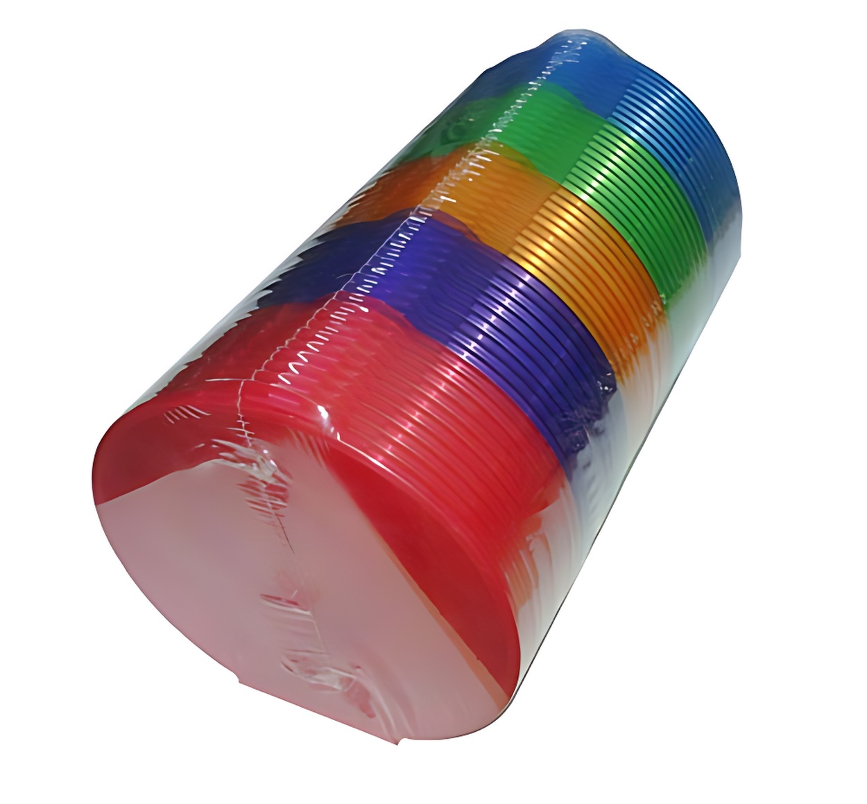 Assorted Color Round ClamShell CD/DVD Case with Lock