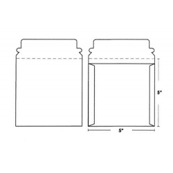 1000 Cd/dvd White Cardboard Mailers Self Seal Mailers With Flap (5 X 5)