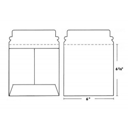 500 Cd/dvd White Cardboard Mailers Self Seal Mailers With Flap (6 X 6 3/8)