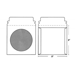 1000 Cd/dvd White Cardboard Mailers Self Seal Mailers With Window & Flap (5 X 5)
