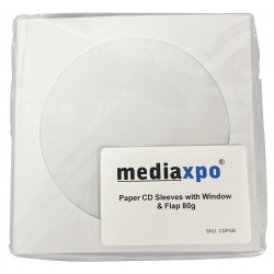 500 Budget Paper Cd Sleeves With Window & Flap 80g