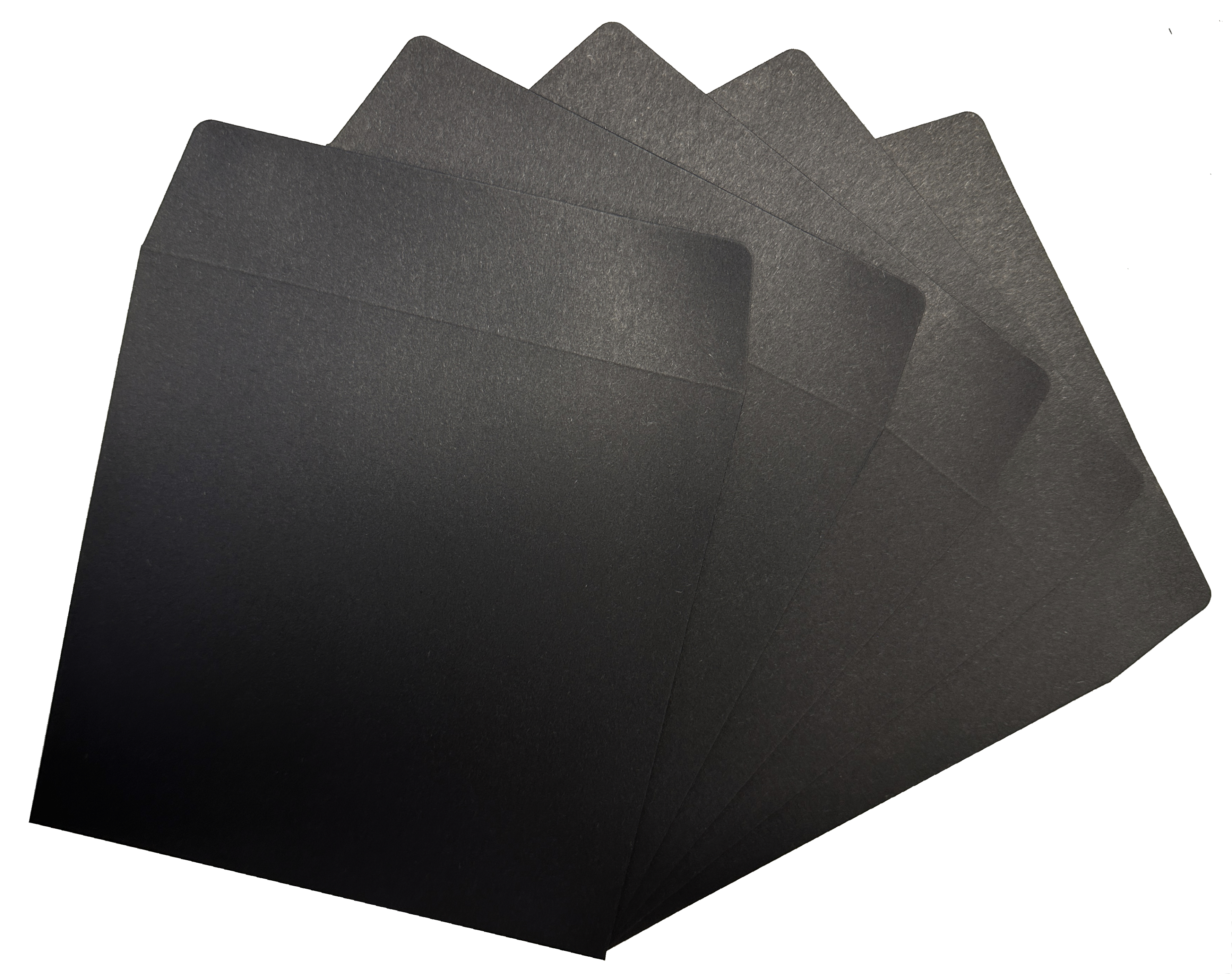 1000 Black Paper CD Sleeves with Flap (No Window)