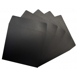 100 Black Paper Cd Sleeves With Flap (no Window)