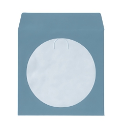 500 Blue Color Paper Cd Sleeves With Window & Flap