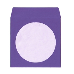 500 Purple Color Paper Cd Sleeves With Window & Flap
