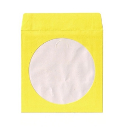 5000 Yellow Color Paper Cd Sleeves With Window & Flap