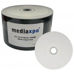 100 Grade A 52x Cd-r 80min 700mb White Inkjet Hub Printable (shrink Wrap)