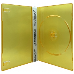 10 Slim Clear Orange Color Single Dvd Cases 7mm