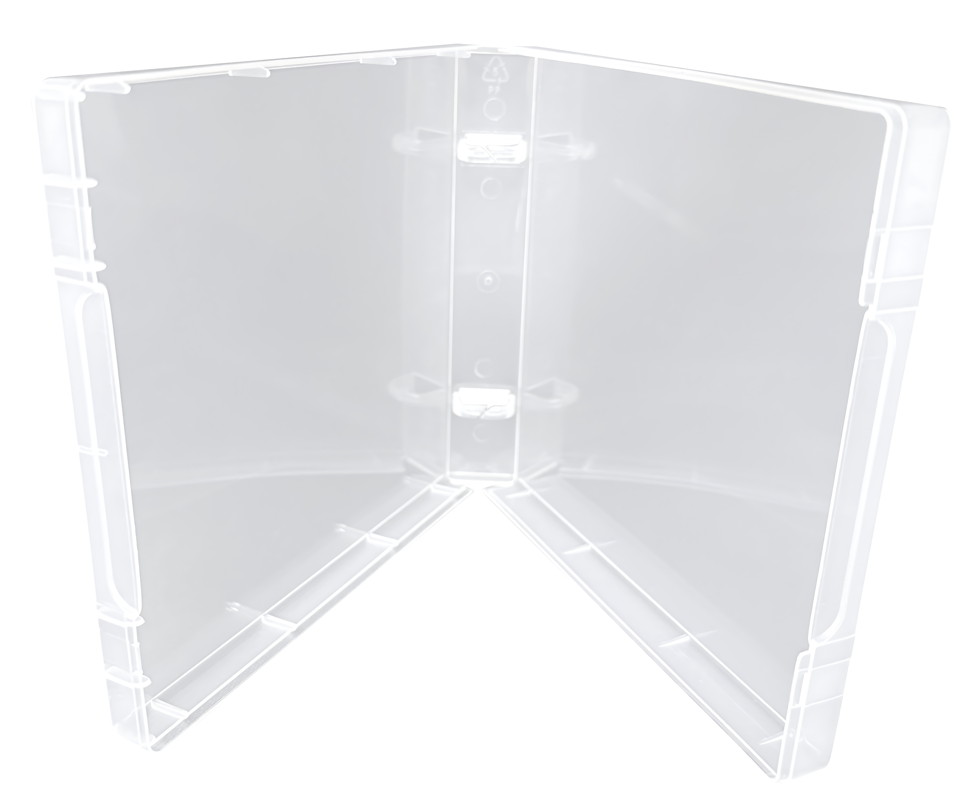 10 Clear Storage Square Cases 25mm for Rubber Stamps
