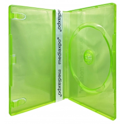 25 Clear Neon Green Xbox 360 Replacement Cases 14mm