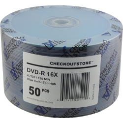 50 Checkoutstore 16x Dvd-r 4.7gb Blue Top