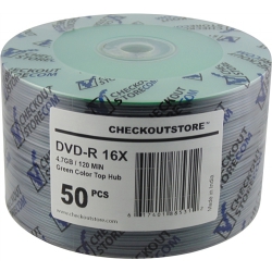 100 Checkoutstore 16x Dvd-r 4.7gb Green Top