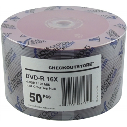 100 Checkoutstore 16x Dvd-r 4.7gb Red Top