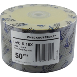 50 Checkoutstore 16x Dvd-r 4.7gb Yellow Top