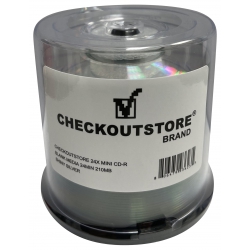50 Checkoutstore 24x Mini Cd-r Blank Media 24min 210mb Shiny Silver