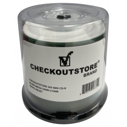 100 Checkoutstore 24x Mini Cd-r Blank Media 24min 210mb White Inkjet