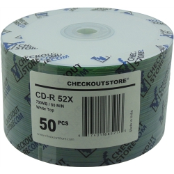 200 Checkoutstore 52x Cd-r 80min 700mb White Top (shrink Wrap)