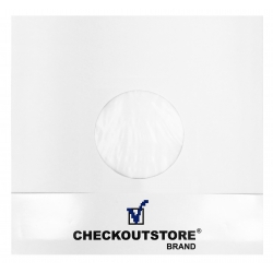 100 Checkoutstore Paper Record Inner Sleeves Polylined With Hole For 10" Vinyl Records
