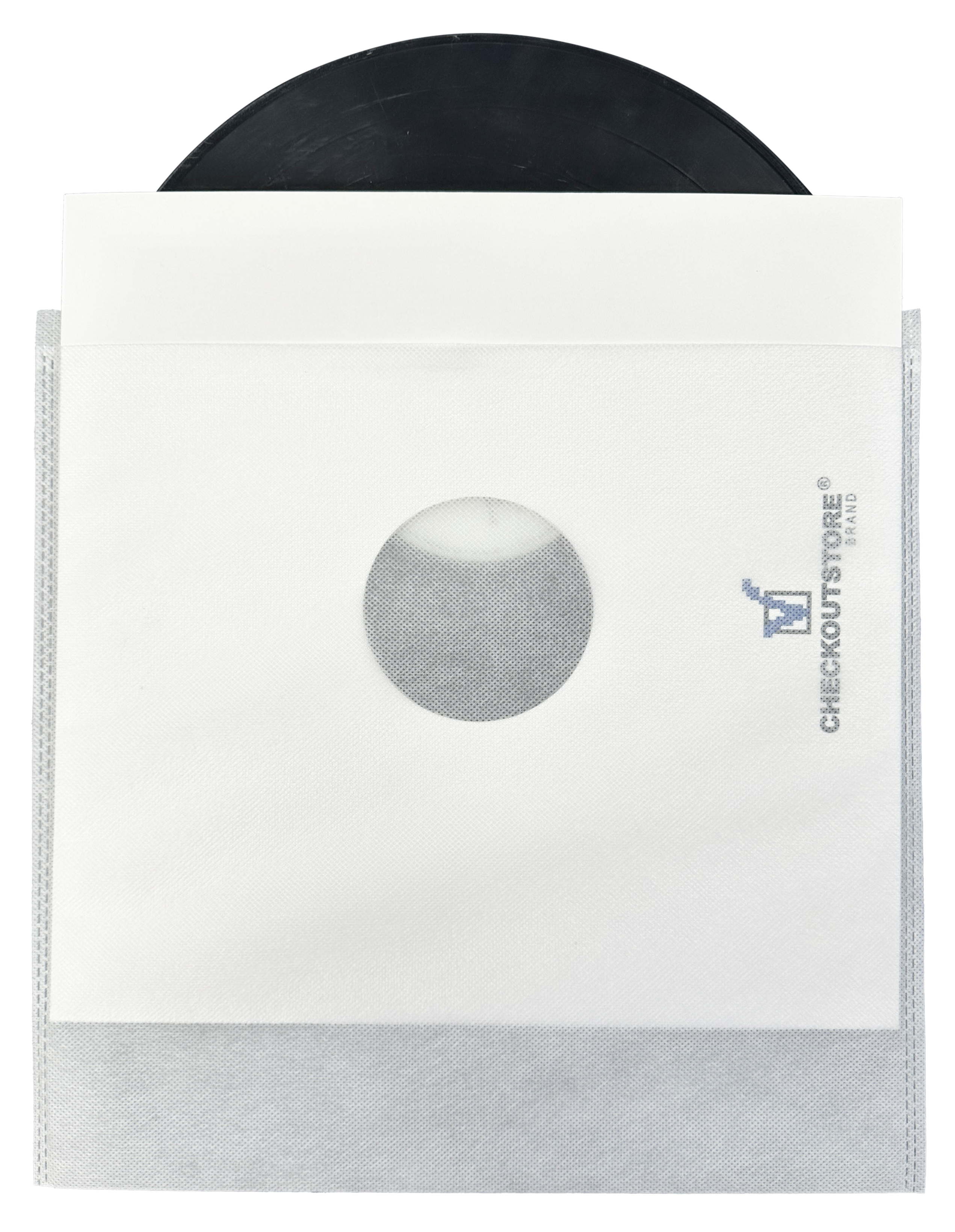 CheckOutStore White Non Woven Record Outer Sleeves for 12" LP Vinyl 33 RPM Record Albums