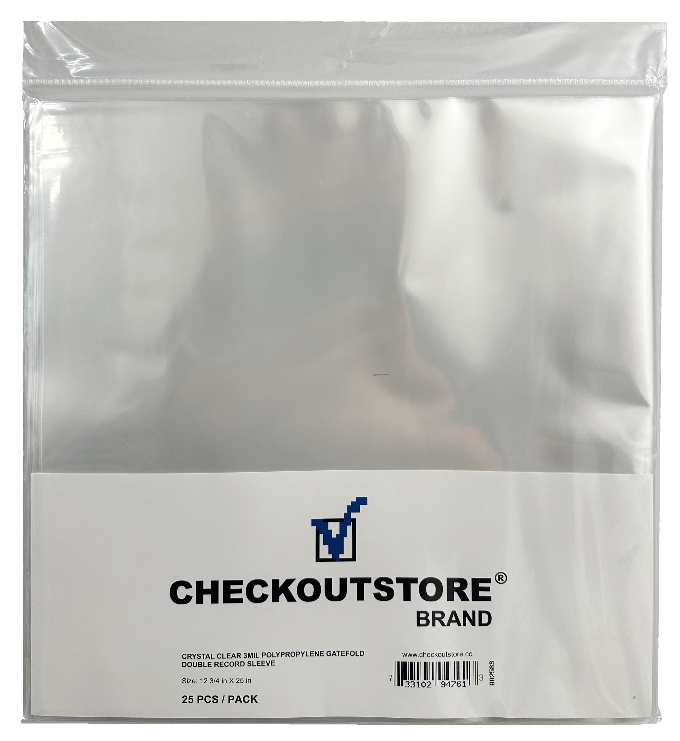 CheckOutStore Clear Plastic OPP for 12" LP Vinyl Gatefold Double Record Album Covers (Outer Sleeves)