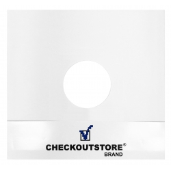 100 Checkoutstore Paper Record Inner Sleeves With Hole For 12" Vinyl 33 Rpm