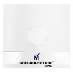 100 Checkoutstore Paper Record Inner Sleeves Polylined With Hole For 12" Vinyl 33 Rpm