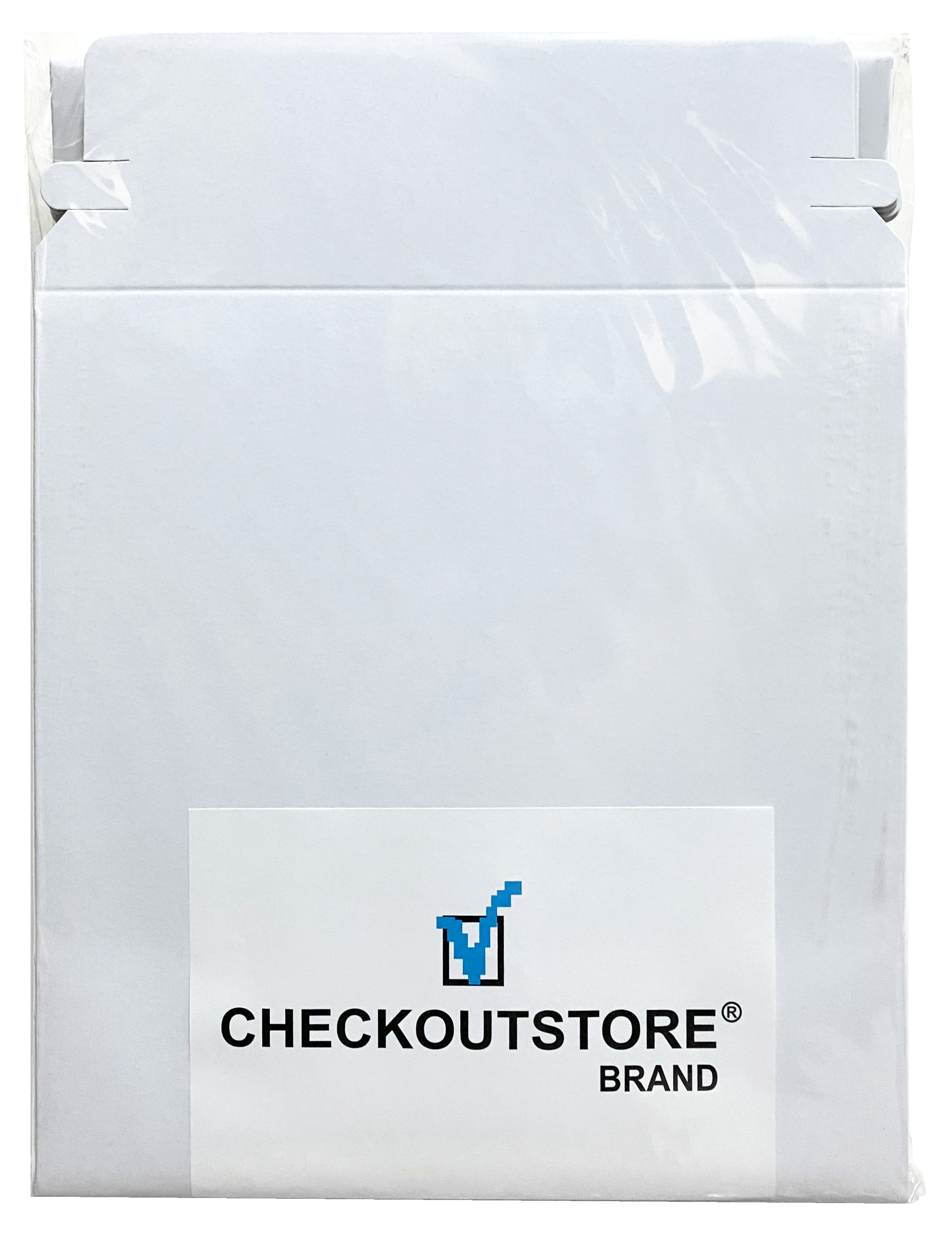 White Cardboard Self Seal Flat Mailers with Flap for 7" Vinyl 45 RPM Record Album Covers (8 1/4 x 8 1/4)