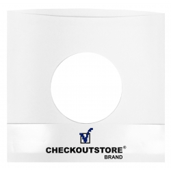 300 Checkoutstore Paper Record Inner Sleeves With Hole For 7" Vinyl 45 Rpm