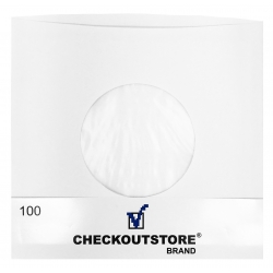 1000 Checkoutstore Paper Record Inner Sleeves Polylined With Hole For 7