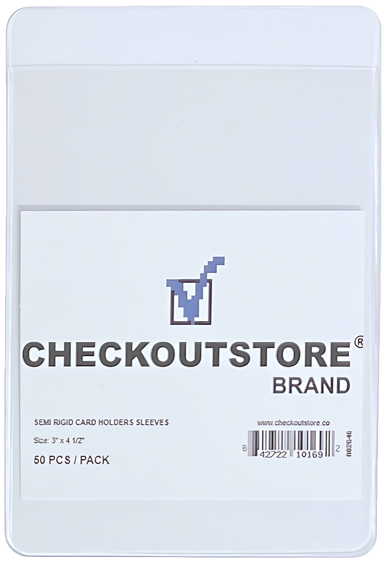 2500 CheckOutStore Clear Semi Rigid Card Holders (3 x 4 1/2 in)
