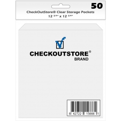 50 Checkoutstore Clear Storage Pockets (12 3/4 X 12 3/4)