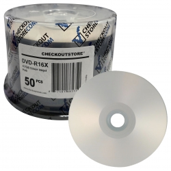 100 Grade A 16x Dvd-r 4.7gb Silver Inkjet Hub Printable