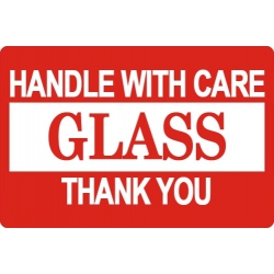 5000 3 X 5" Glass Handle With Care Shipping Sticker Labels