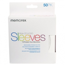 50 Memorex Paper Cd Sleeves With Window & Flap