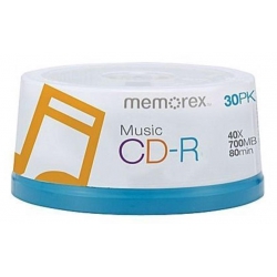 30 Memorex 40x Digital Audio Music Cd-r 80min 700mb (logo On Top)