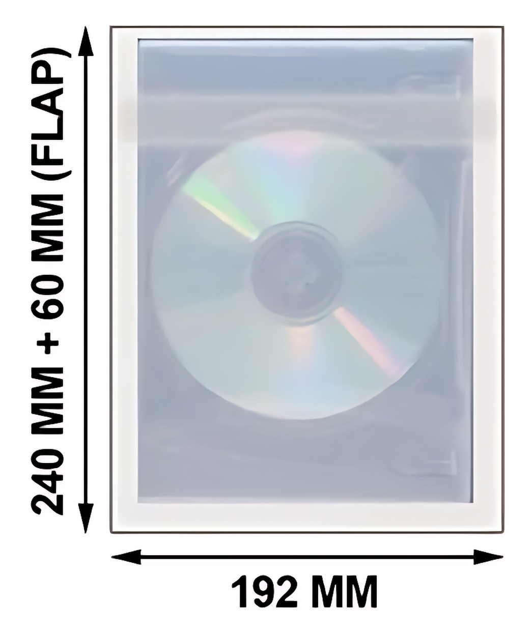 1000 OPP Plastic Wrap Bag for DVD Case 57mm