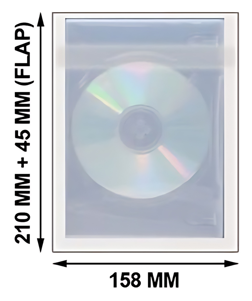 400 OPP Plastic Wrap Bag for 5/6 Disc DVD Cases 22mm