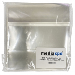 100 Opp Plastic Wrap Bag For Standard Cd Jewel Case 10.4mm