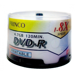 100 Princo 8x Dvd-r 4.7gb White Inkjet